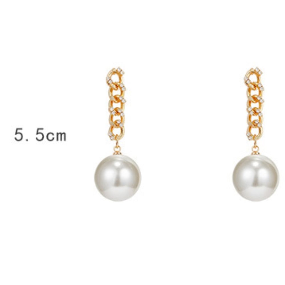 💙💕Last one Pearl Golden Chain Earrings - Picture 7 of 12